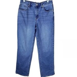 Seven7 90s Fit Loose Straight Leg Jeans Women 6 Medium Wash Blue High Rise Denim